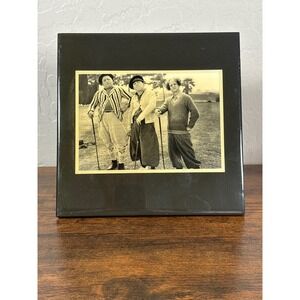 Grander Images Three Stooges Golf Ceramic Art Tile 8x8 Vintage Comedy Decor USA